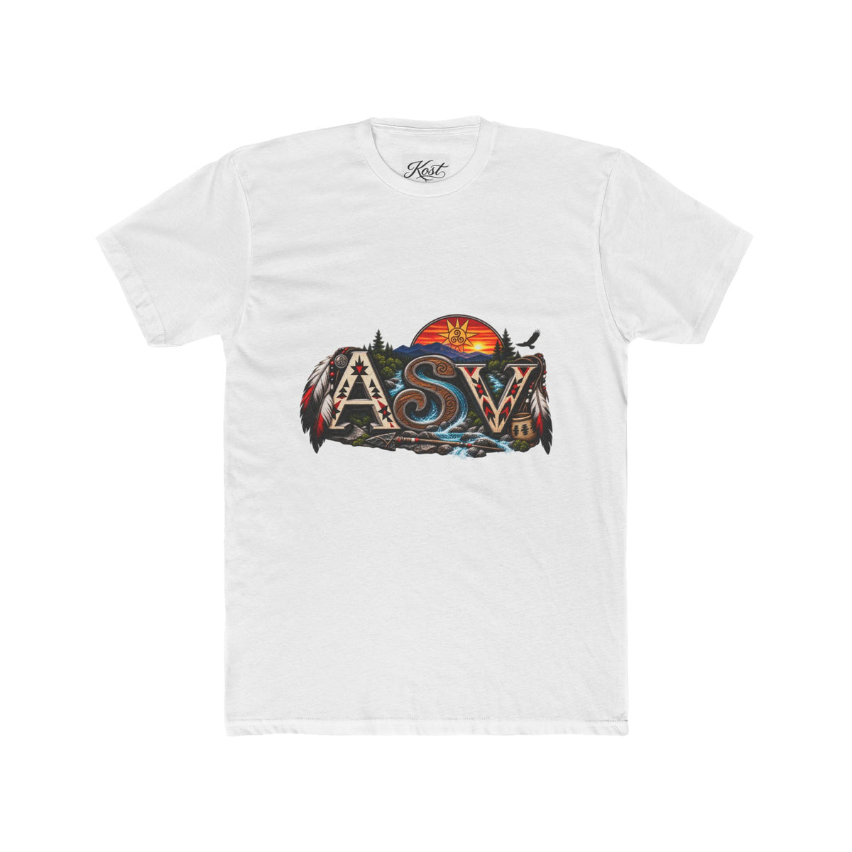 ASV Vintage Sunset Graphic Tee — Retro Nature Adventure Shirt