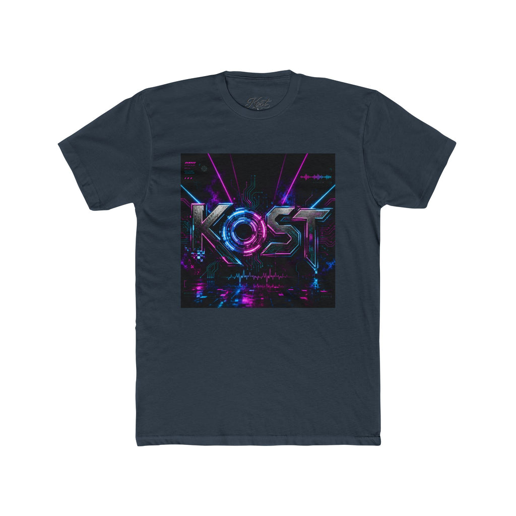 KOSY Neon Geometric Graphic T-Shirt