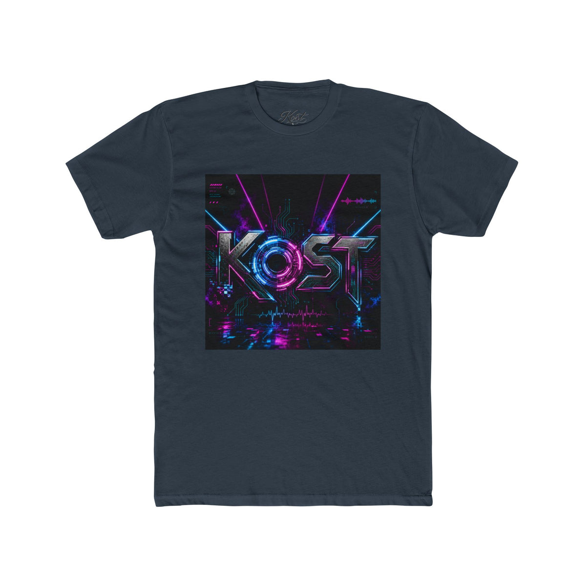 KOSY Neon Geometric Graphic T-Shirt