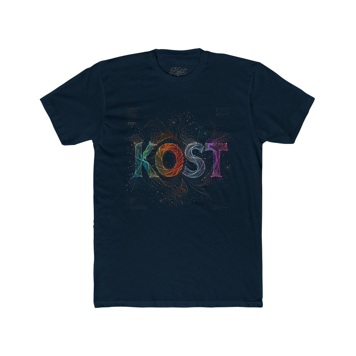KOST Graphic Tee — Colorful Abstract Lettering Cotton T‑Shirt