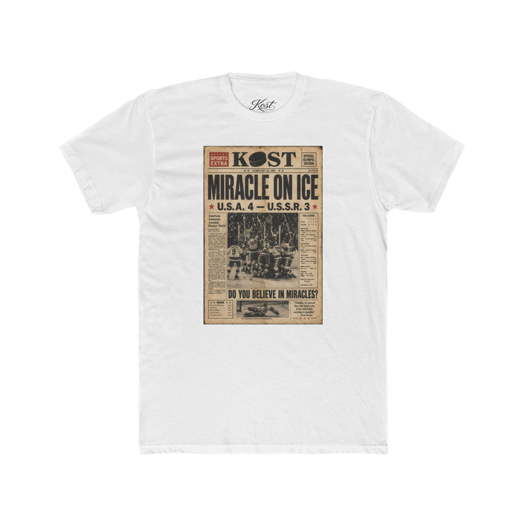 Miracle on Ice Vintage Newspaper T‑Shirt
