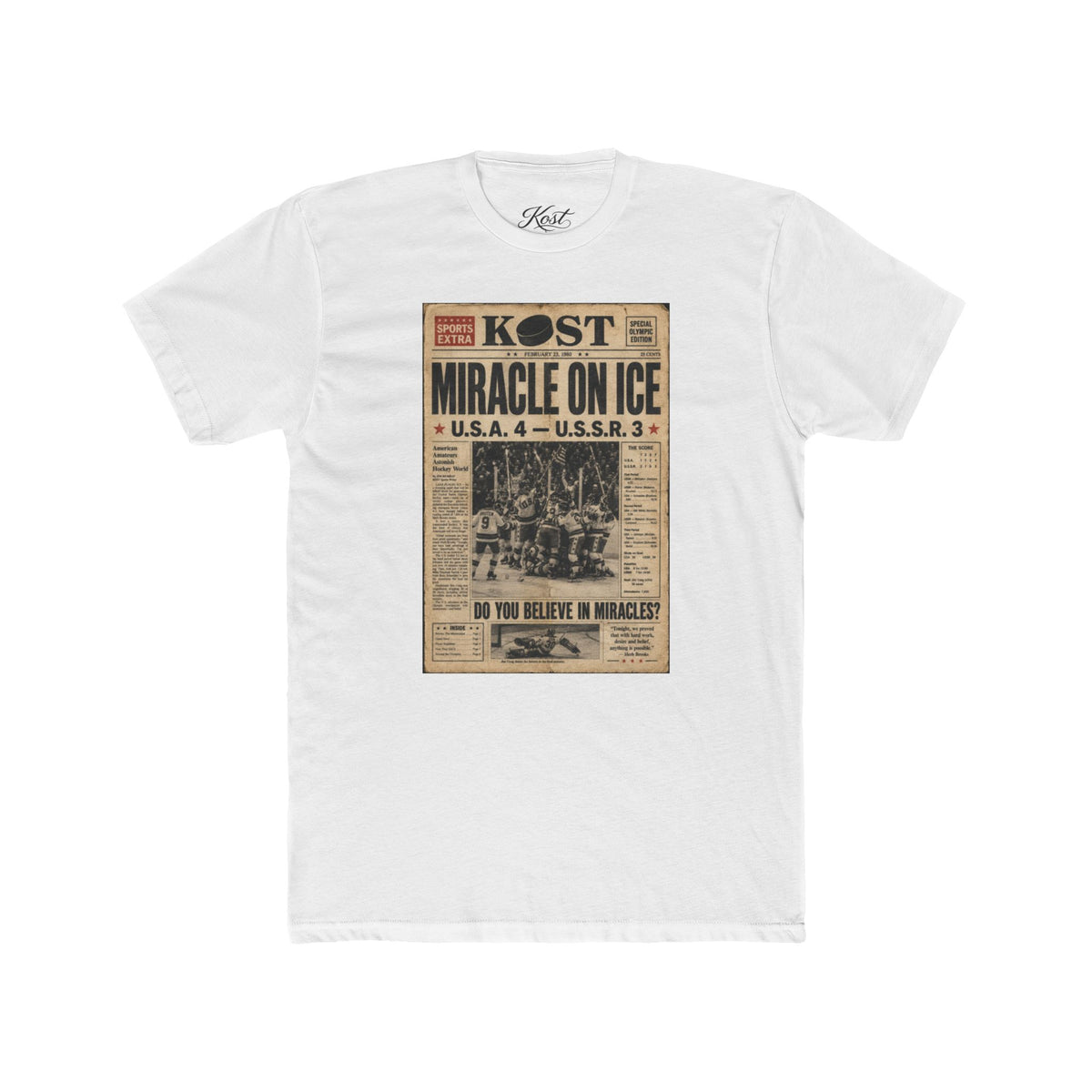 Miracle on Ice Vintage Newspaper T‑Shirt