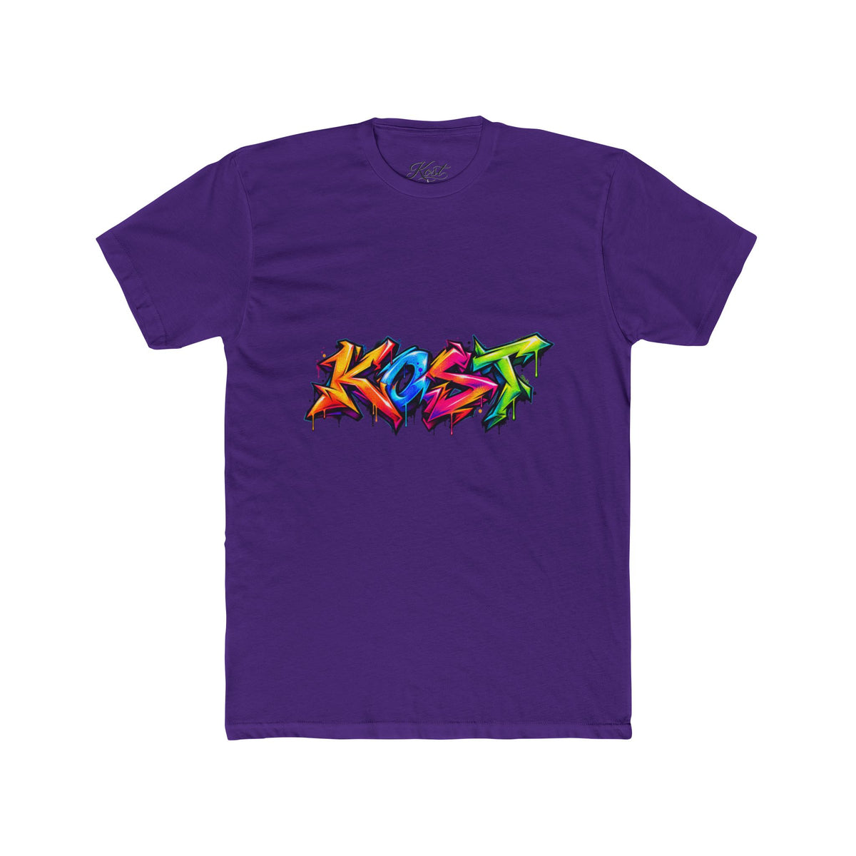 Graffiti 'Kost' Tee – Colorful Street Art Crew Neck T-Shirt