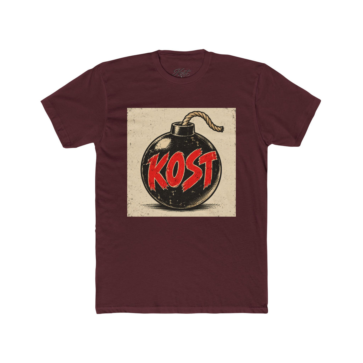 Bomb Graphic T‑Shirt — "KOST" Retro Punk Logo Tee