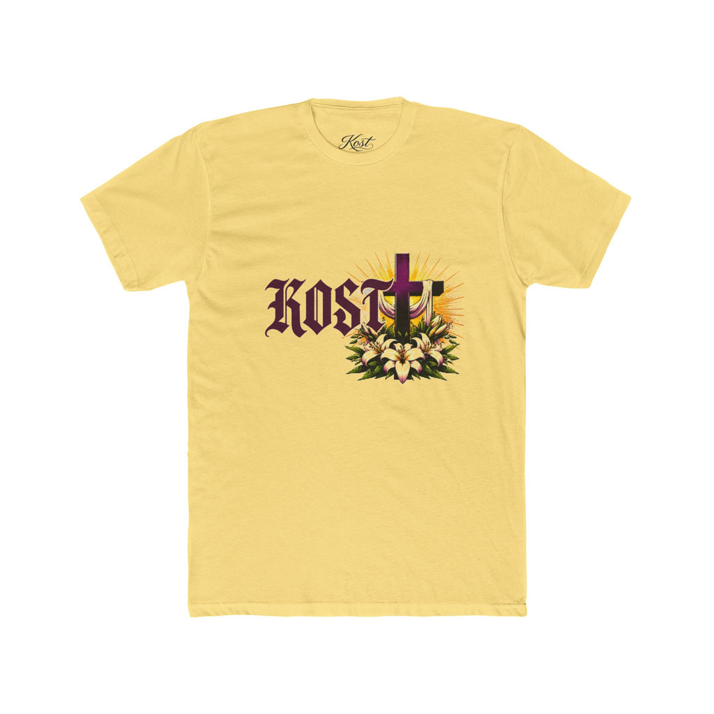 KOSTU Floral Cross Graphic T-Shirt