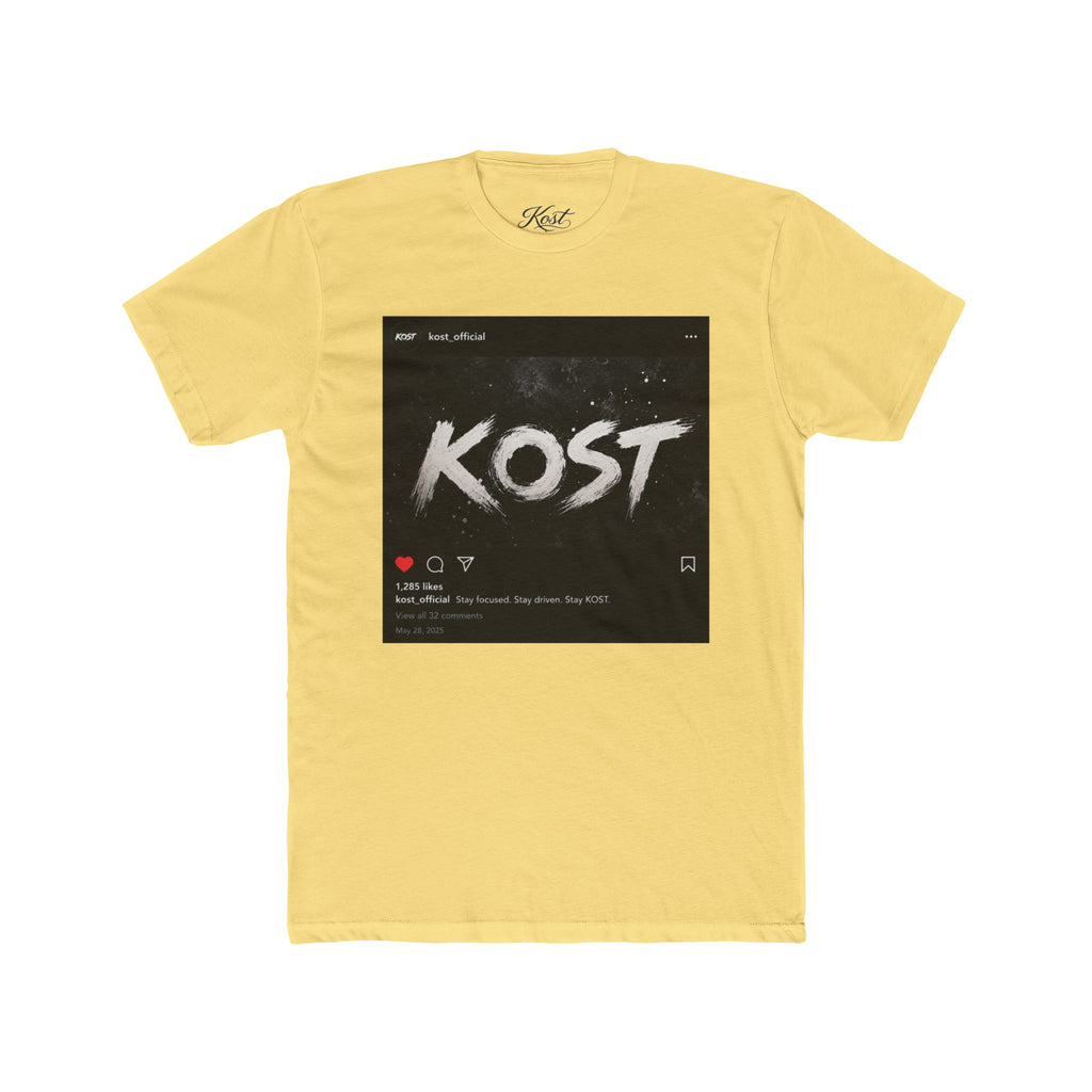 KOST Graphic Tee — Bold Script Social Post Design