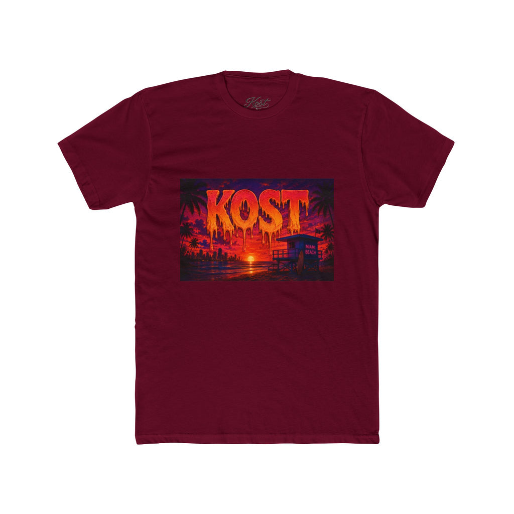 KOST Sunset Beach Tee — Vintage Tropical Sunset Graphic T-Shirt