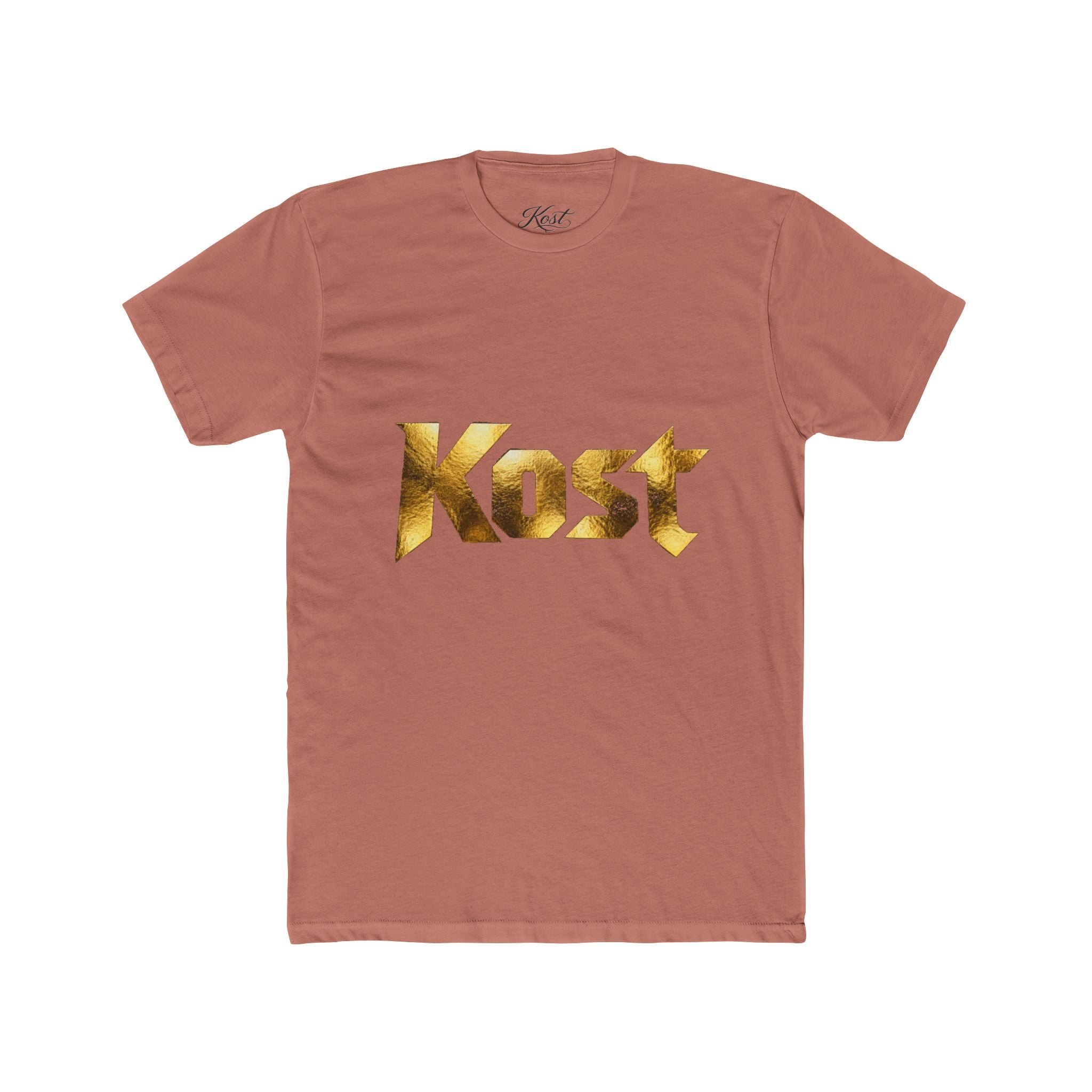 Kost Gold Logo Tee — Metallic Typography Graphic T-Shirt