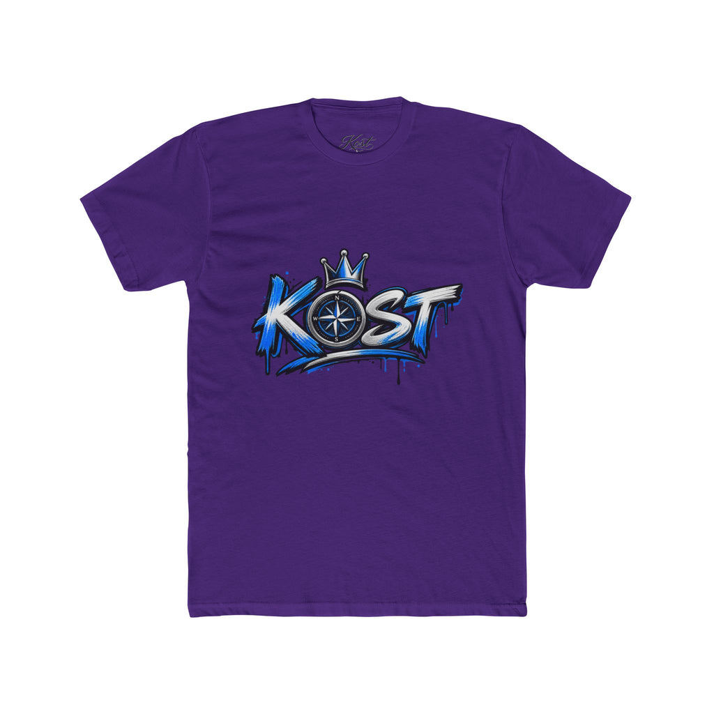 KOST Graffiti Logo T‑Shirt — Urban Streetwear Tee with Crown & Compass Design