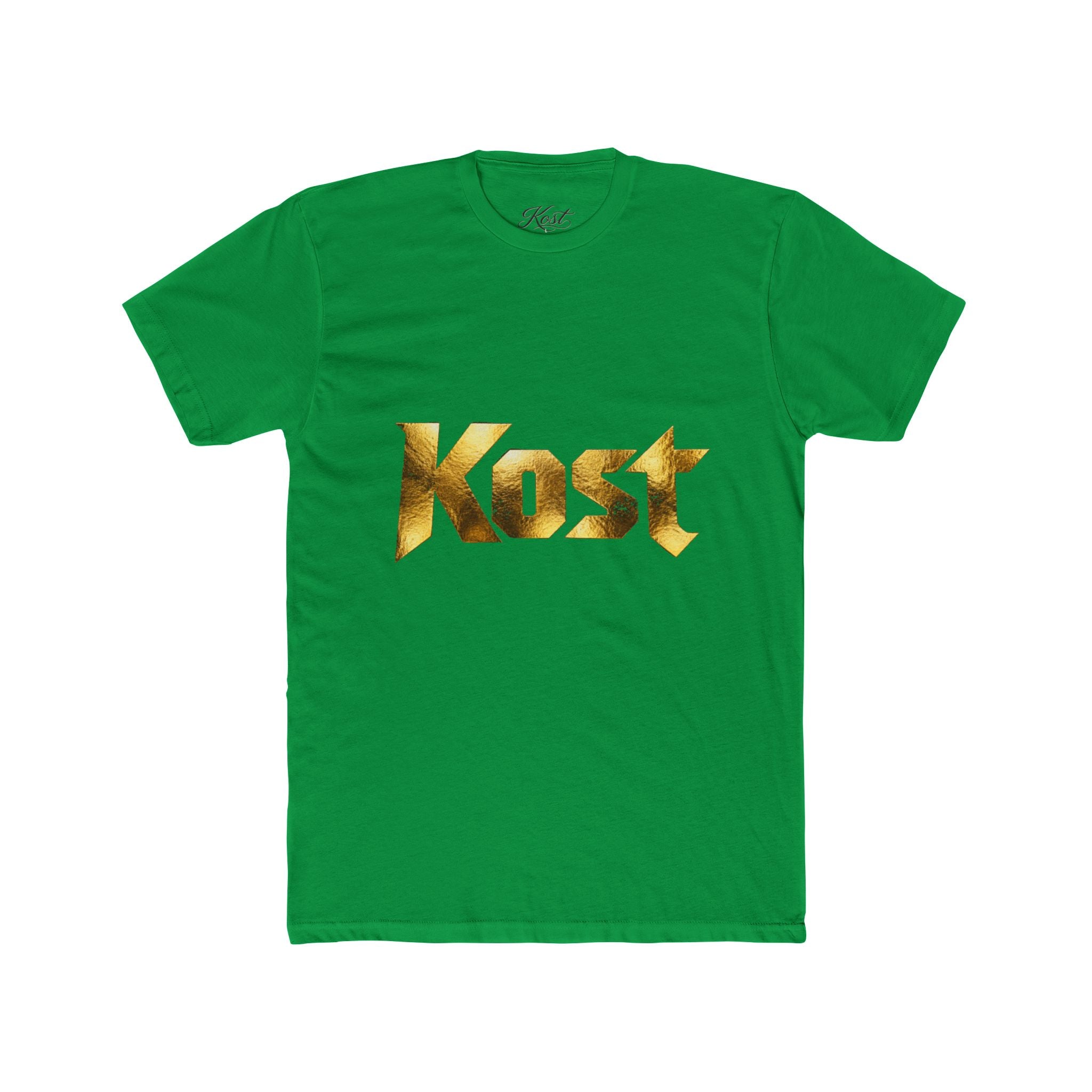 Kost Gold Logo Tee — Metallic Typography Graphic T-Shirt