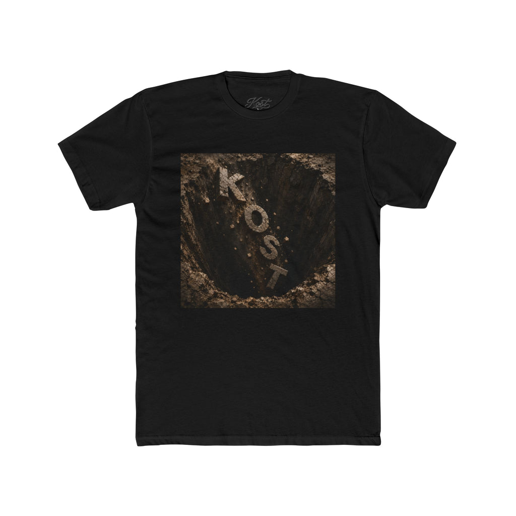 Lost Path Graphic Tee — Rustic “KOST” Stone Design