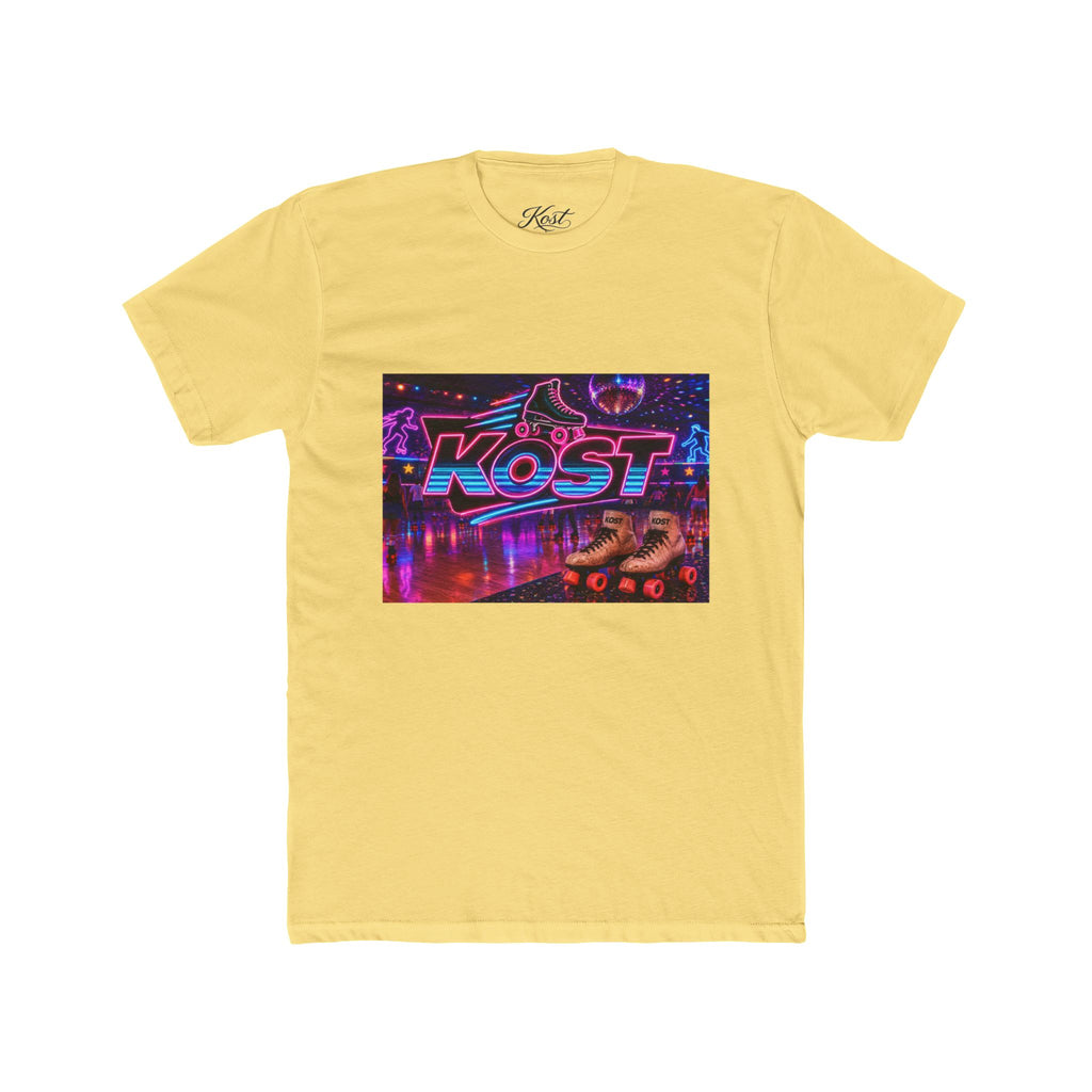 Retro Roller Disco Tee — “KOST” Neon Skate Graphic T-Shirt