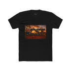 Aussie Sunset Coast T-Shirt — "Aussie" Kangaroo & Boomerang Beach Graphic Tee