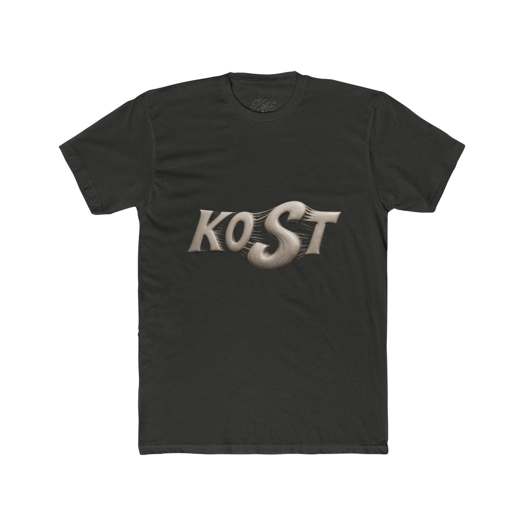 KOST Metallic Logo Tee - Retro Chrome Graphic T-Shirt