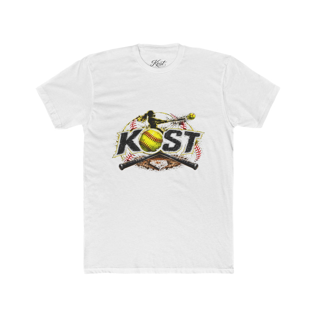 Softball Crossed Bats Tee — KOST Graphic Cotton Crew Shirt