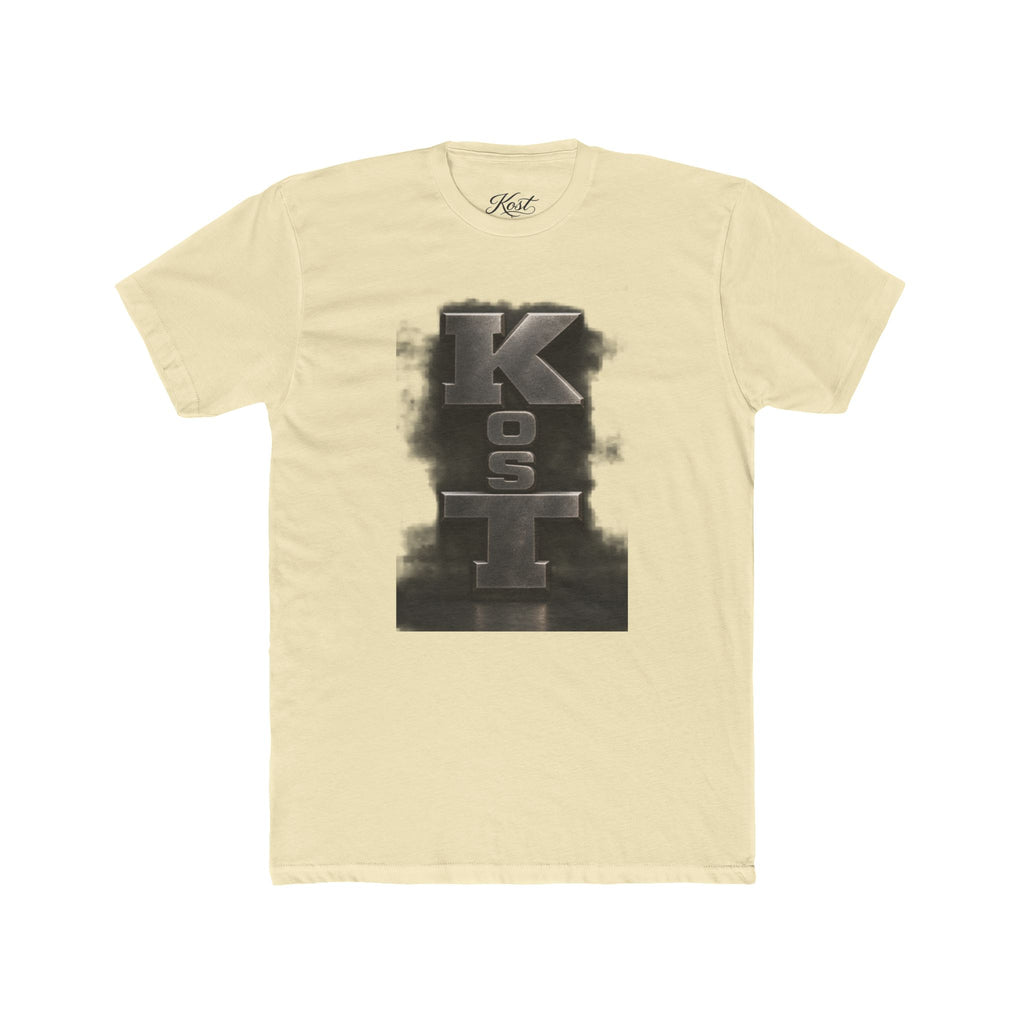Kosl Vertical Monogram Tee — Bold Industrial Lettering Graphic T‑Shirt