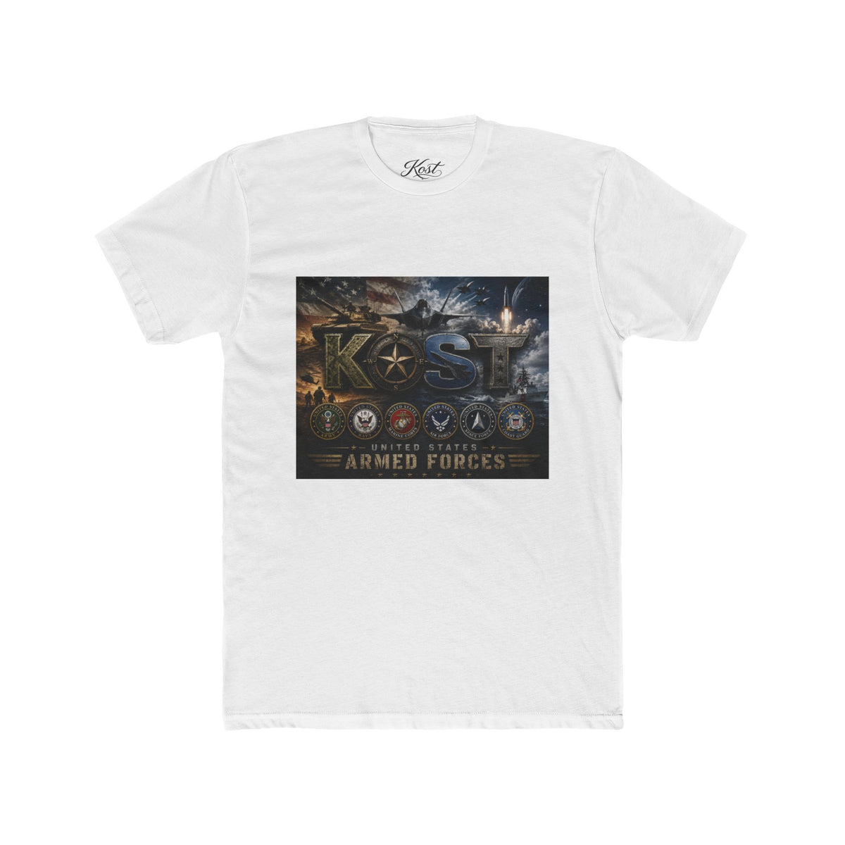 Armed Forces Tribute Tee — KOST Military Pride Crew Shirt