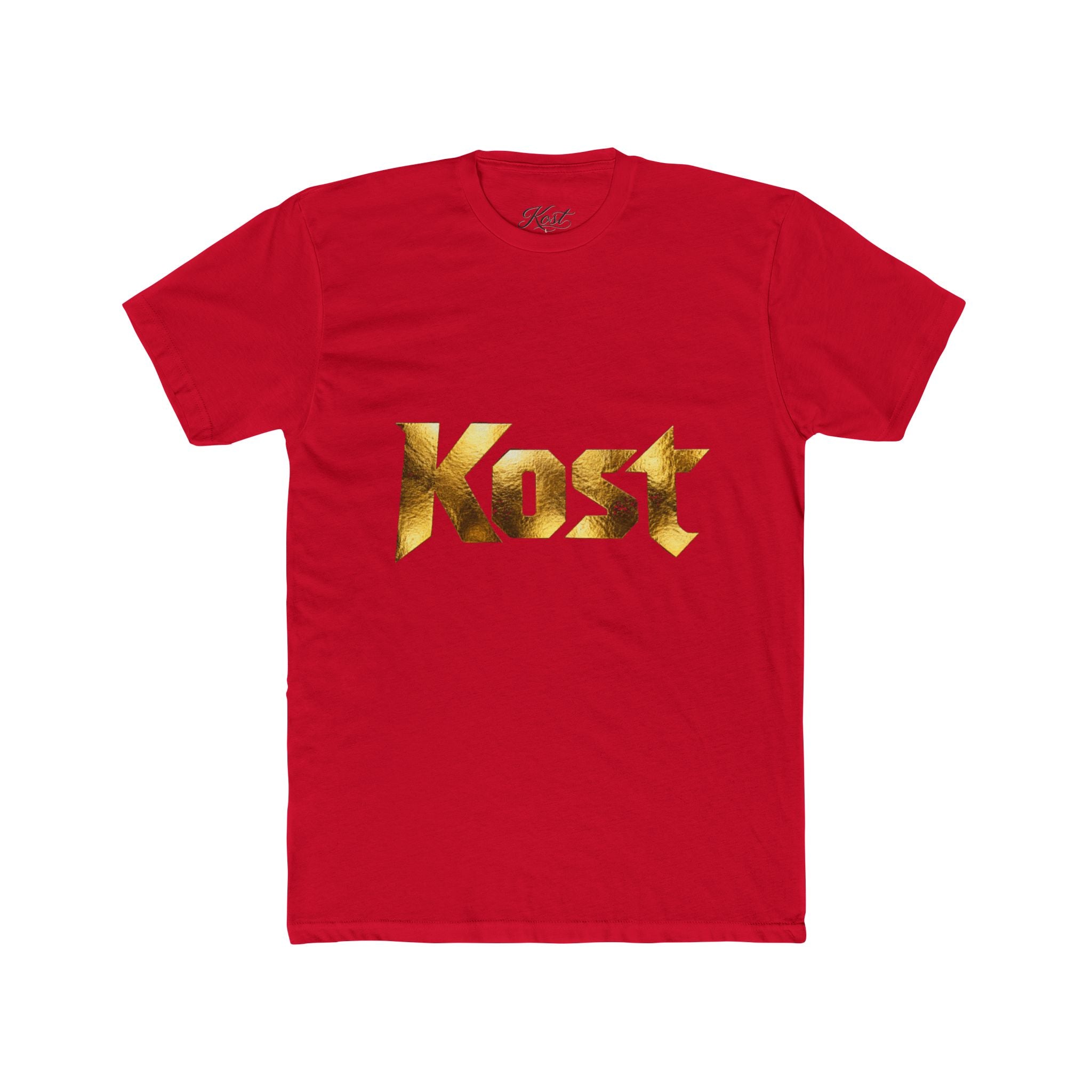 Kost Gold Logo Tee — Metallic Typography Graphic T-Shirt