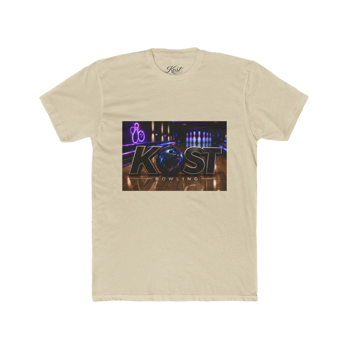 KØST Bowling Alley Photo Tee — Retro Neon Bowling Shirt