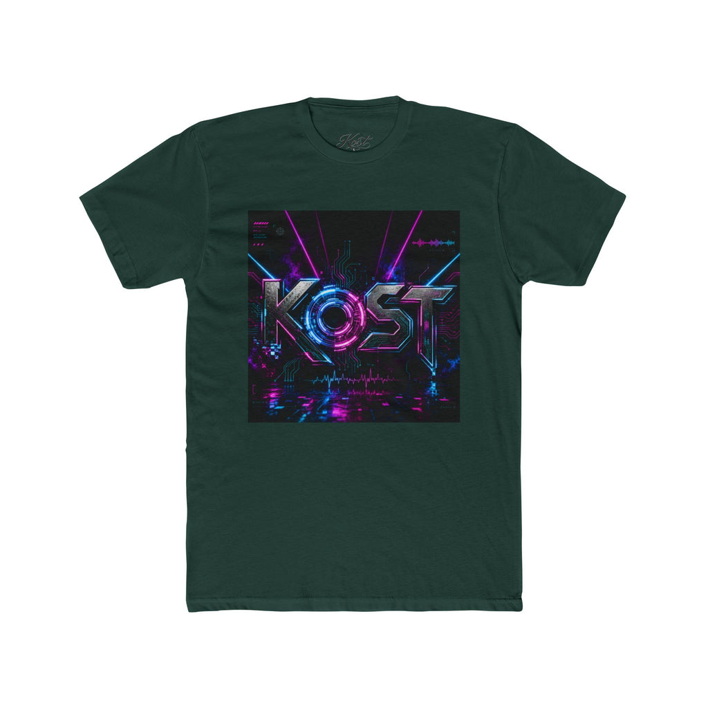 KOSY Neon Geometric Graphic T-Shirt