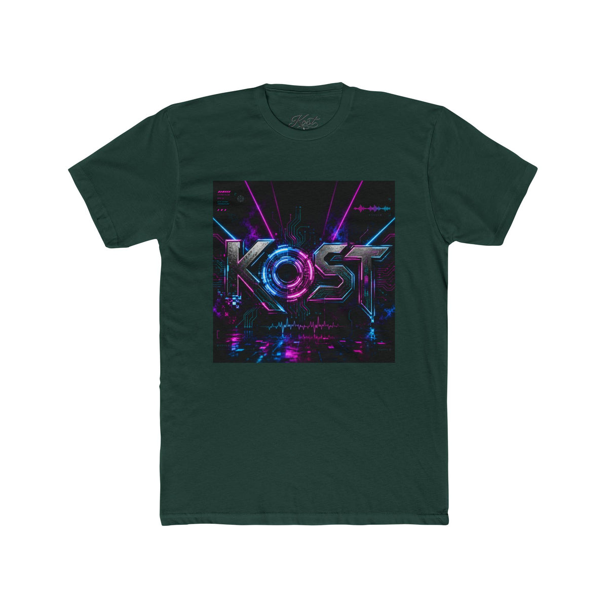 KOSY Neon Geometric Graphic T-Shirt