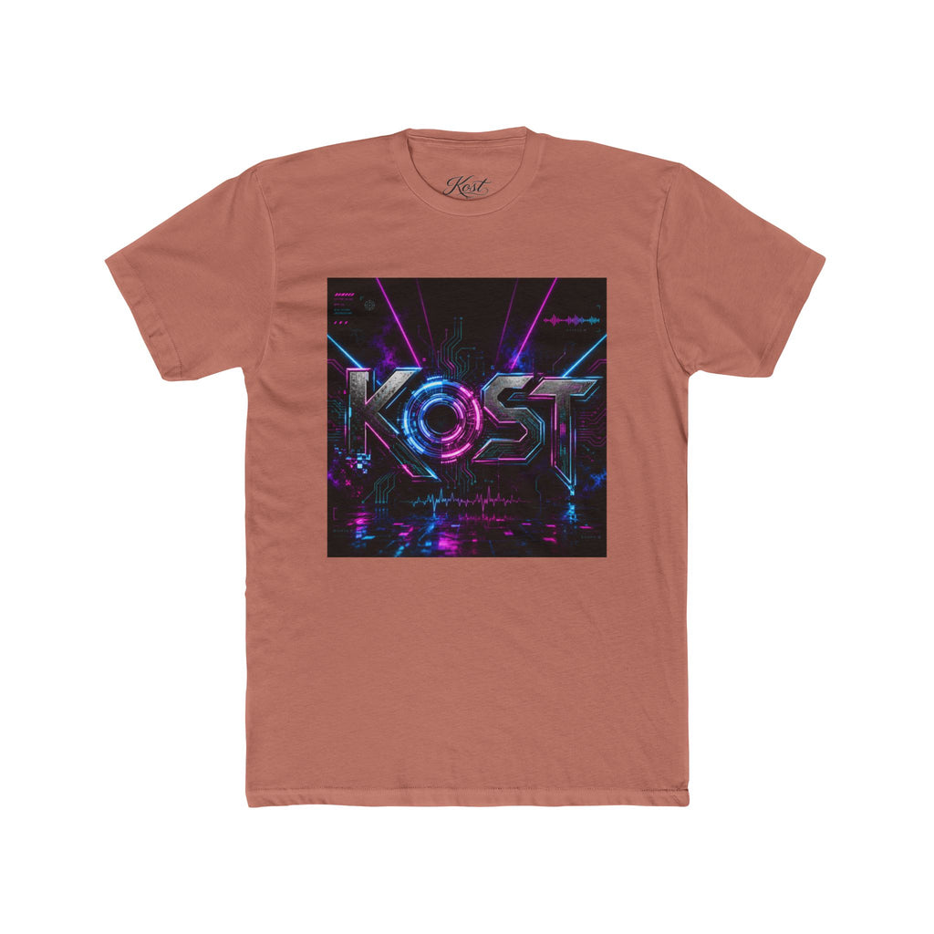 KOSY Neon Geometric Graphic T-Shirt