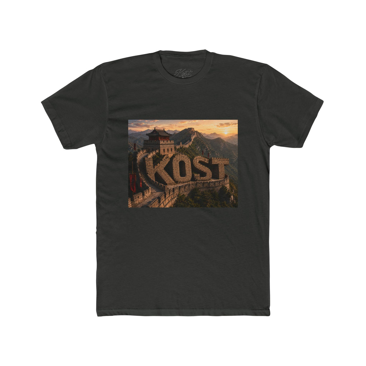 KOST Mountain Scenic Graphic Tee — Vintage Sunset Landscape T-Shirt