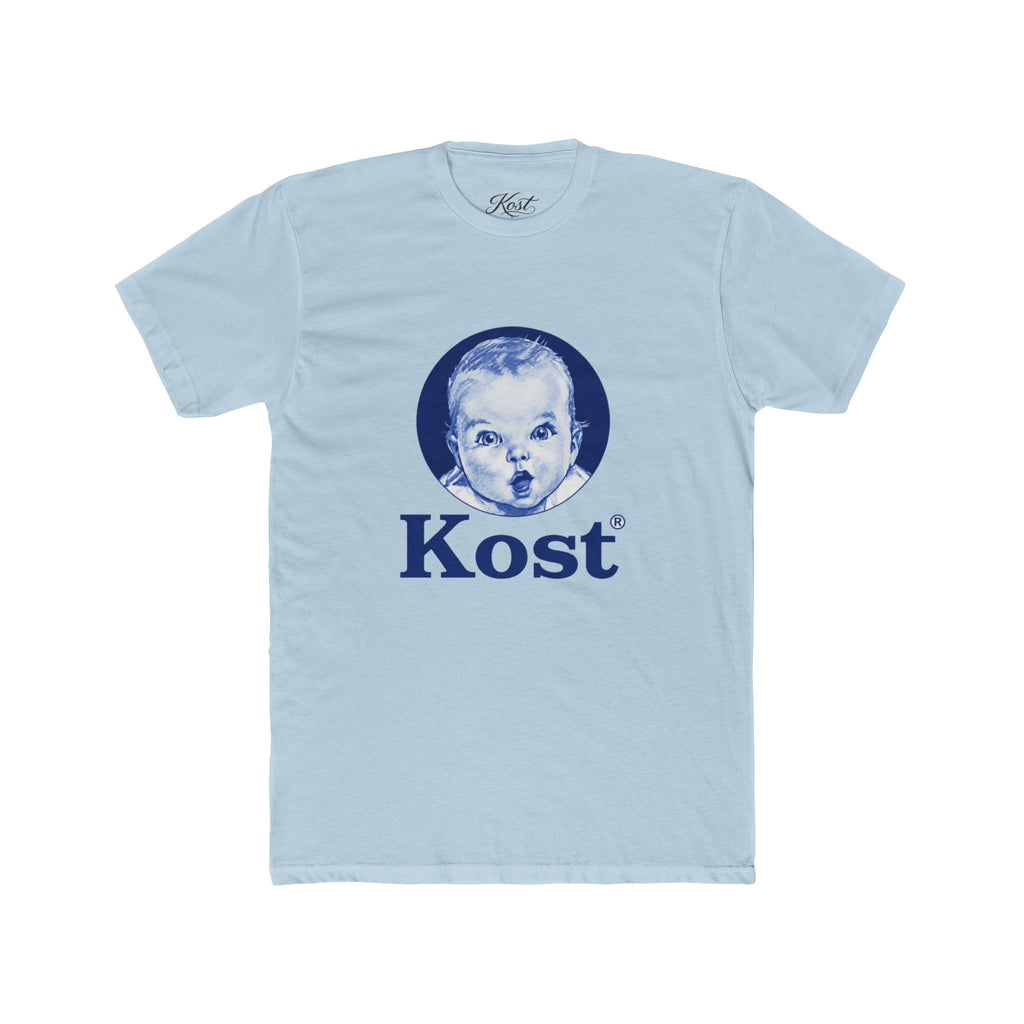 Retro Baby Face Tee — "Kost" Vintage Logo Cotton T-Shirt