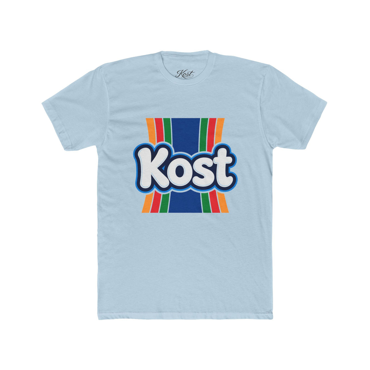 Kost Retro Stripe Tee — Vintage Colorblock Logo T-Shirt