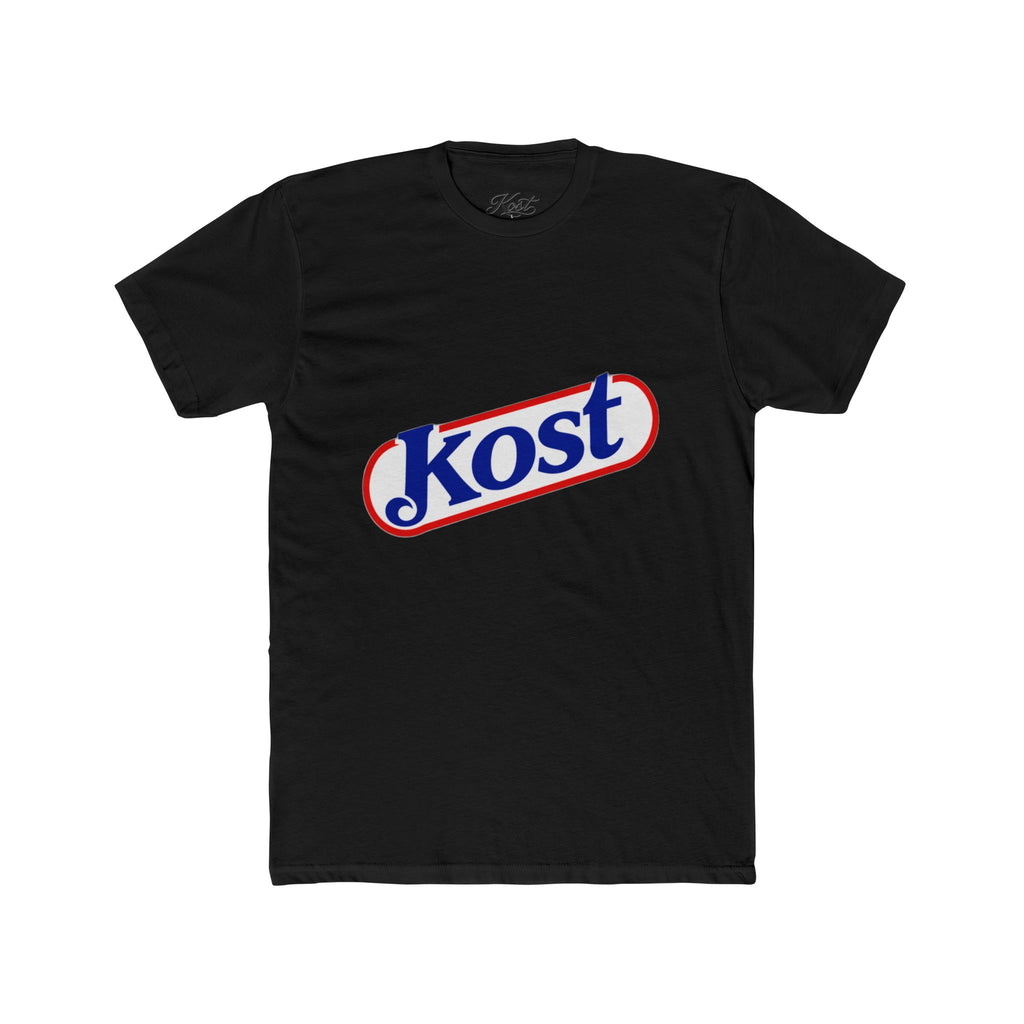 Kost Logo Tee — Retro Red & Blue Script T‑Shirt
