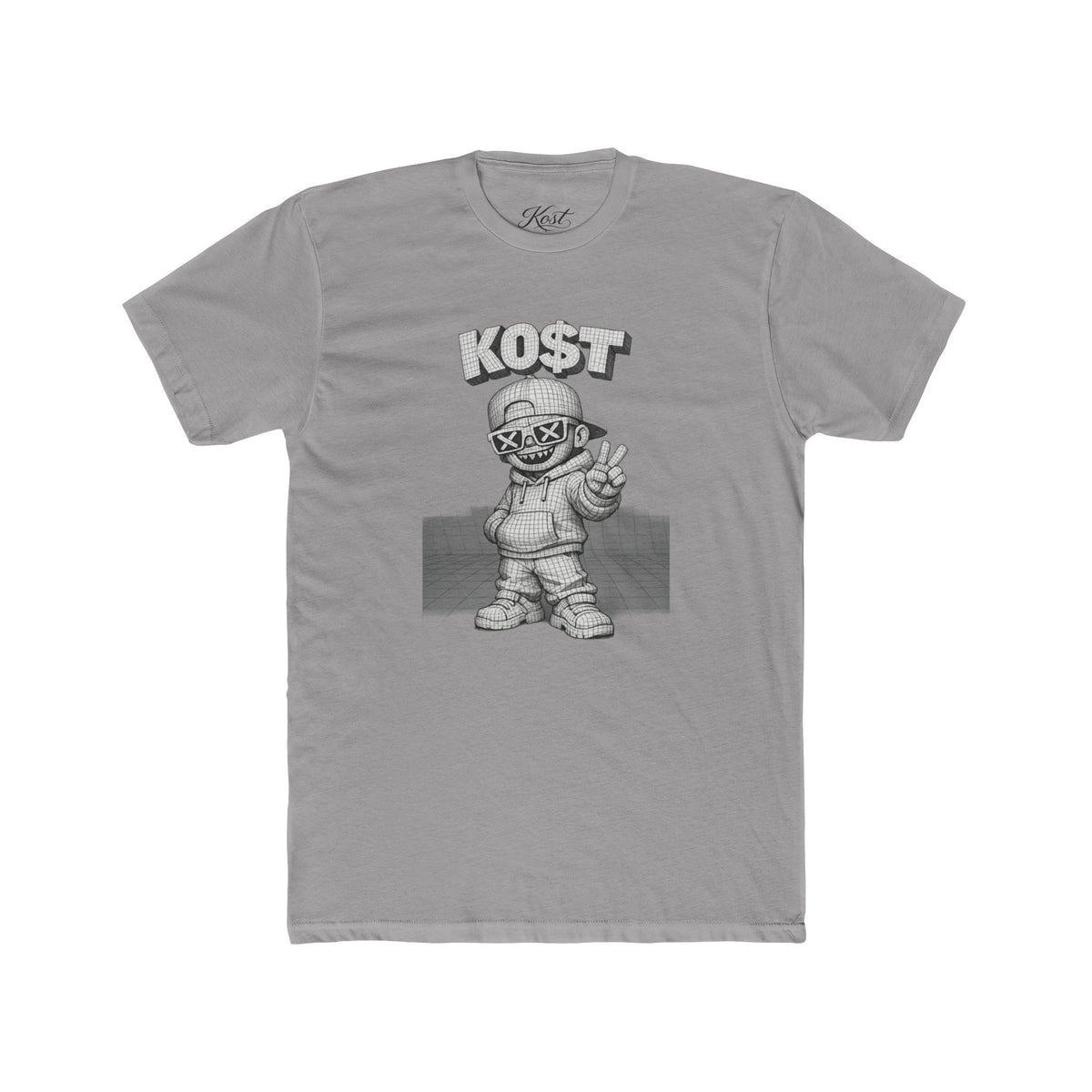 KOST Street Character Tee — Retro Hip-Hop Skull Graphic T-Shirt