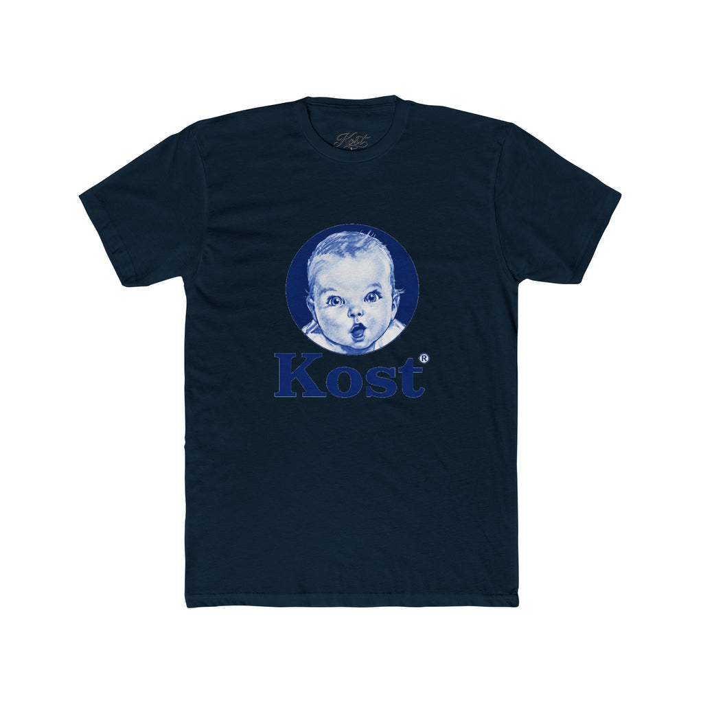 Retro Baby Face Tee — "Kost" Vintage Logo Cotton T-Shirt