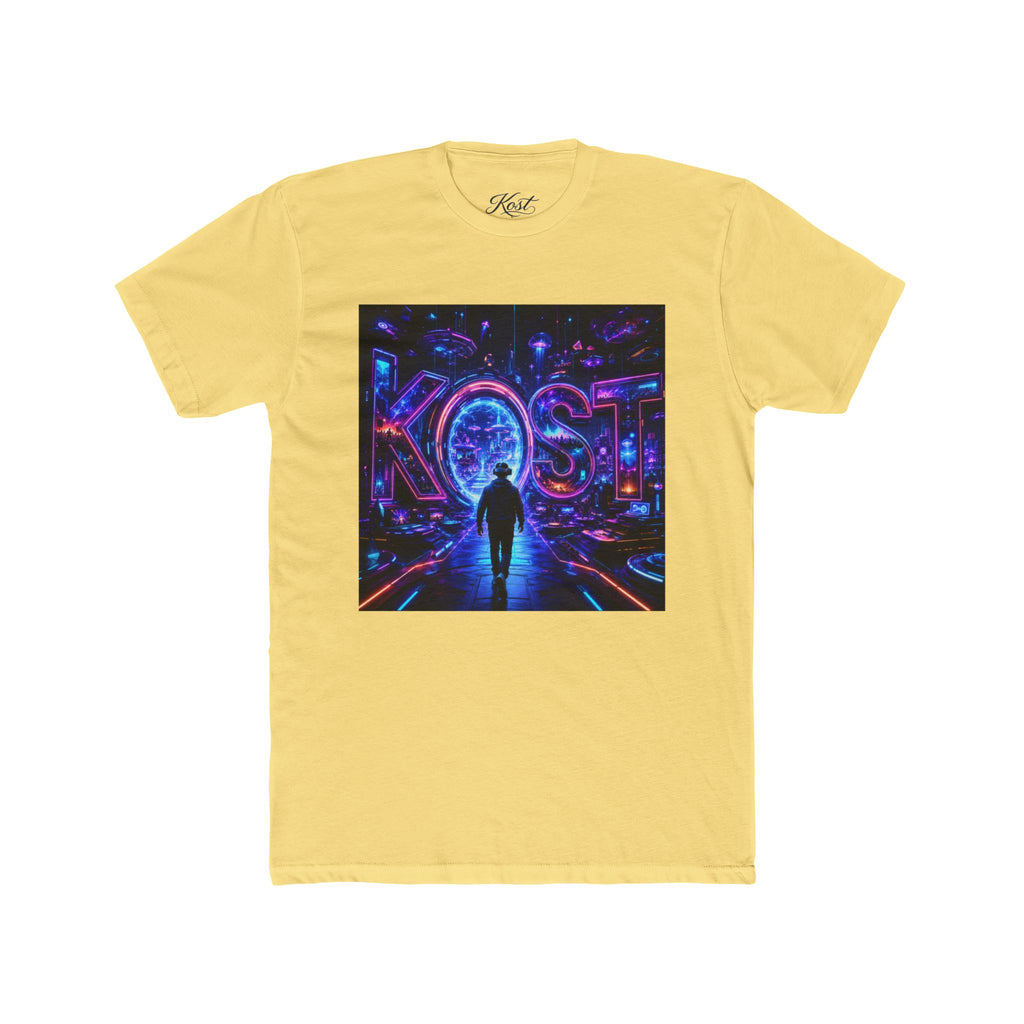 KOSTI Retro Futuristic Neon Tee — Lost Silhouette Vaporwave T-Shirt