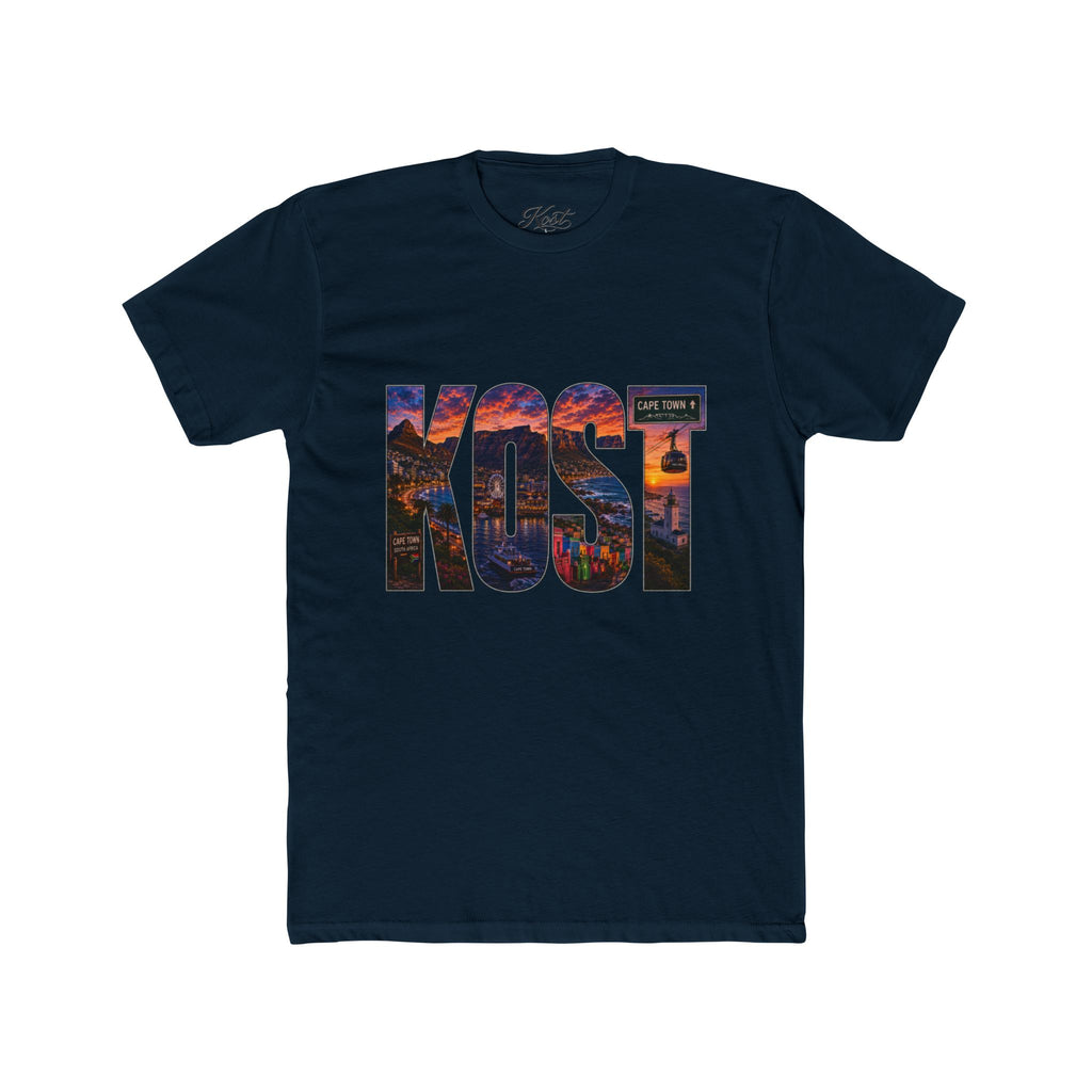 KOST Cityscape Tee — Sunset Photo Lettering Graphic T‑Shirt