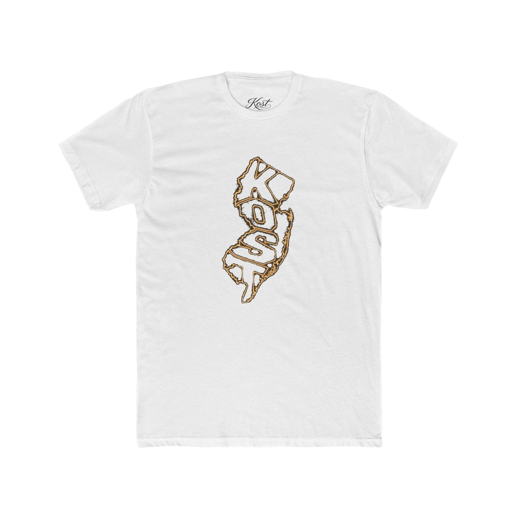 New Jersey 'KOSO' Map Tee — Vintage Gold State Graphic T-Shirt