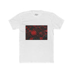 Abstract Red Bokeh Graphic Tee — 'Rogue' Script Design