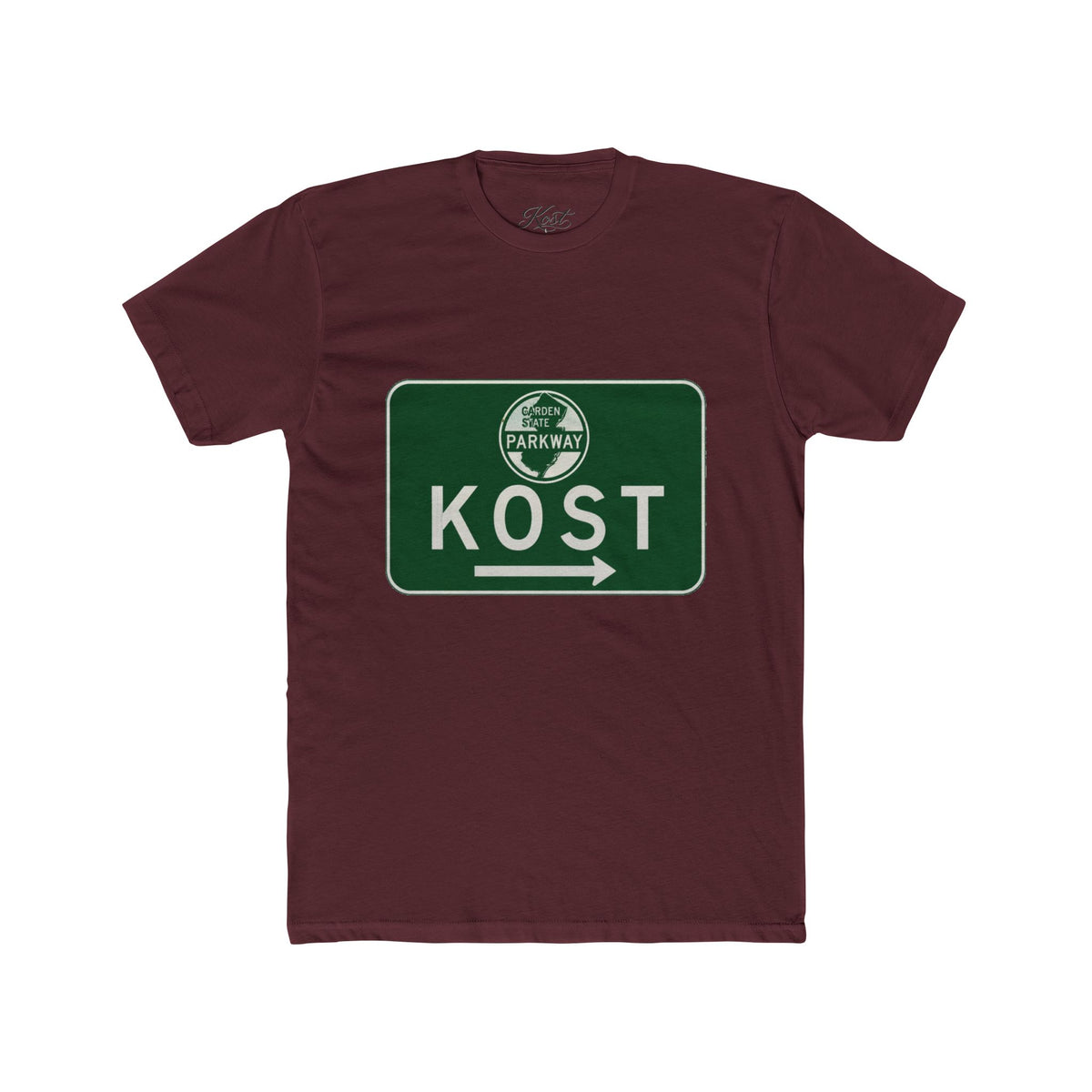 Kost Parkway Road Sign T‑Shirt — Retro Green Route Graphic Tee