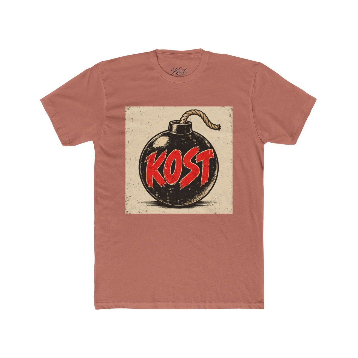 Bomb Graphic T‑Shirt — "KOST" Retro Punk Logo Tee
