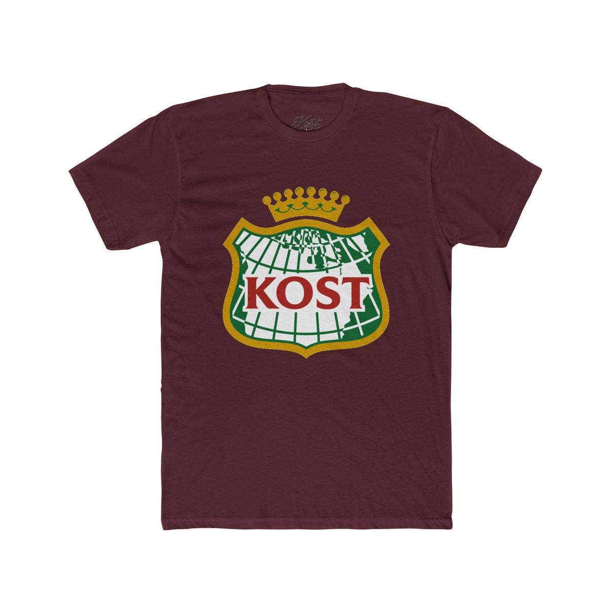 KOST Crest T‑Shirt — Vintage Crowned Globe Logo Tee