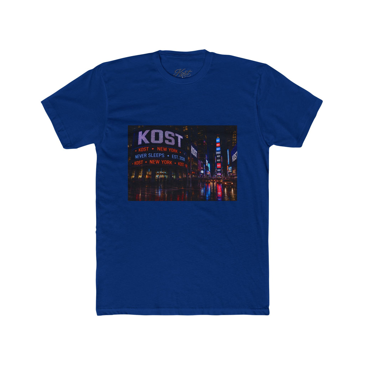 KOST Neon City Crew Tee — Retro Nightscape Graphic T‑Shirt