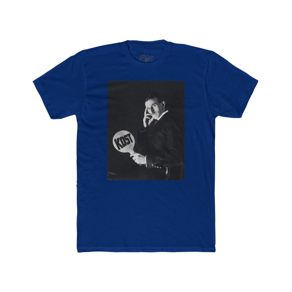Vintage Black & White Portrait Tee — 'Kiss' Graphic Cotton T-Shirt