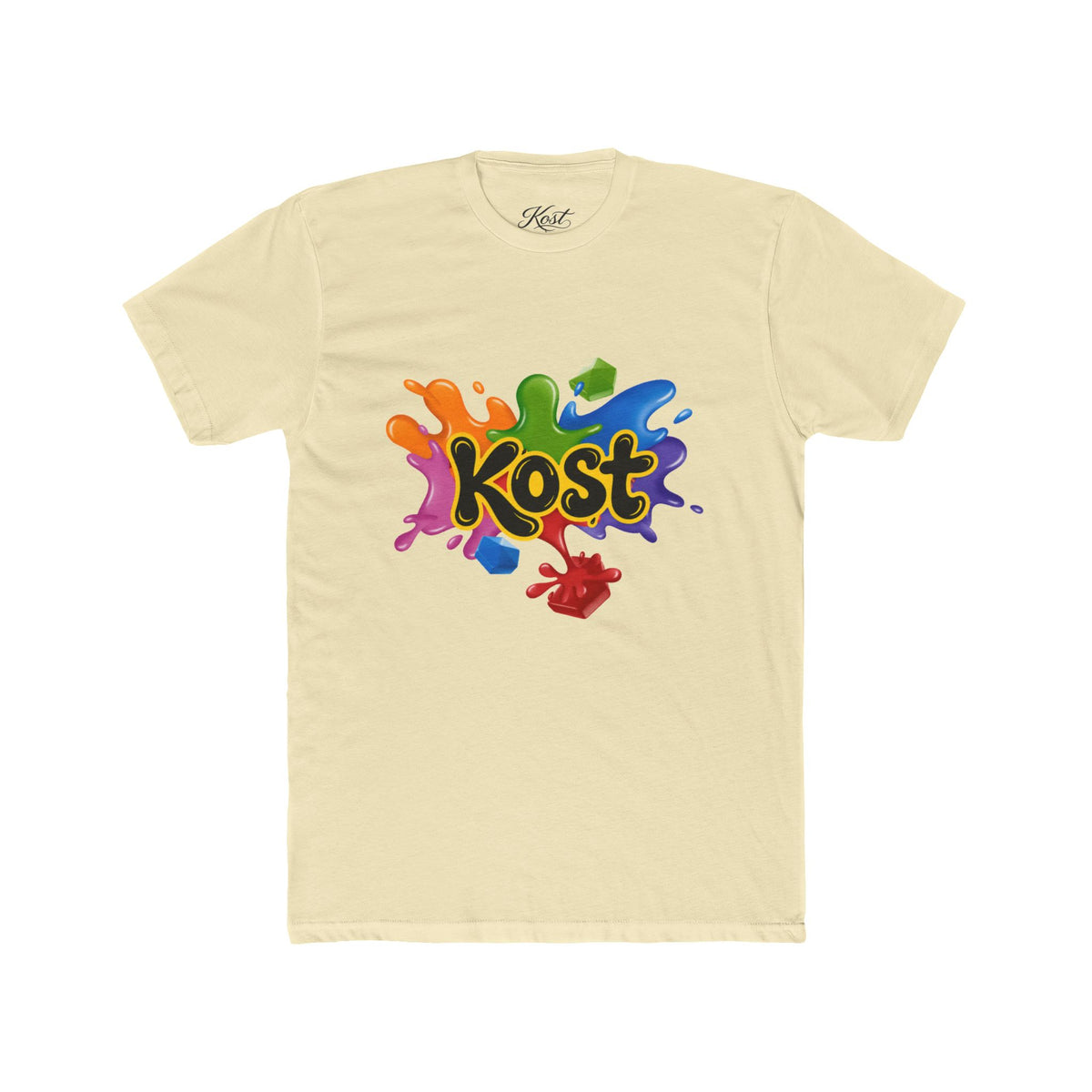 Kost Rainbow Paint Splash Tee — Colorful Graphic Cotton T-Shirt