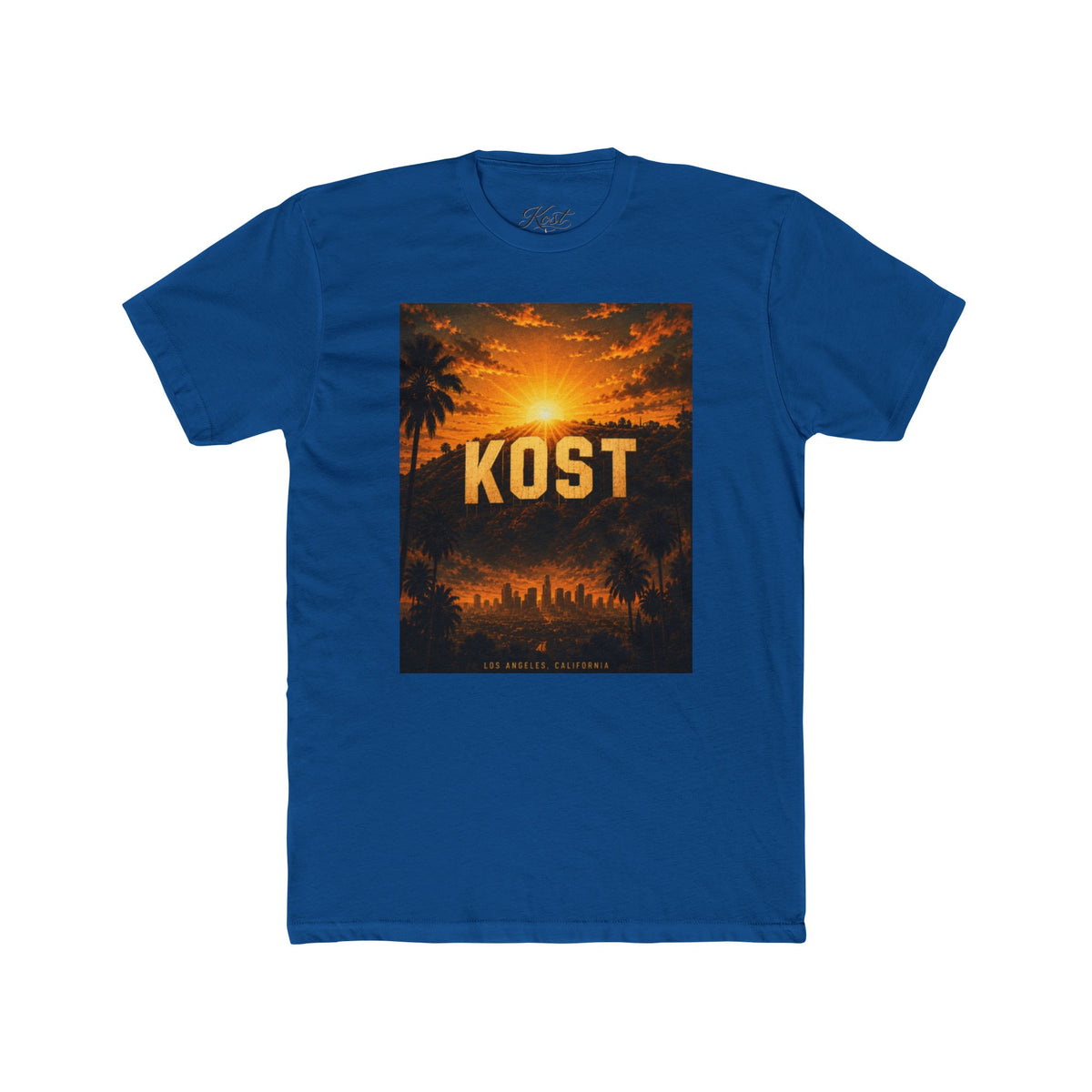 KOST Sunset Graphic Tee — Retro Palm Tree Cityscape T-Shirt