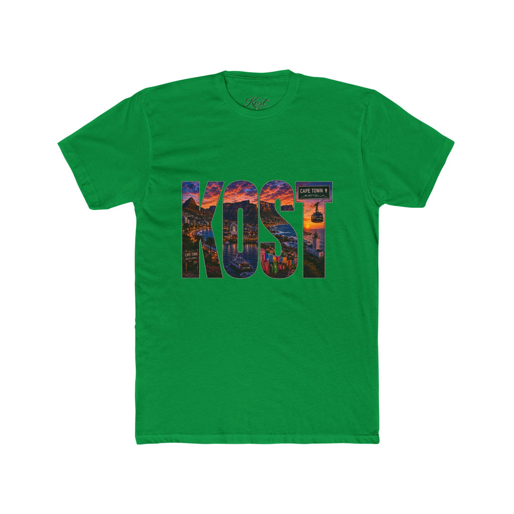 KOST Cityscape Tee — Sunset Photo Lettering Graphic T‑Shirt