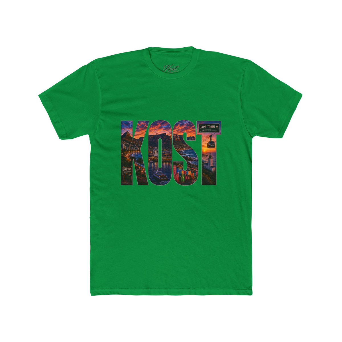 KOST Cityscape Tee — Sunset Photo Lettering Graphic T‑Shirt