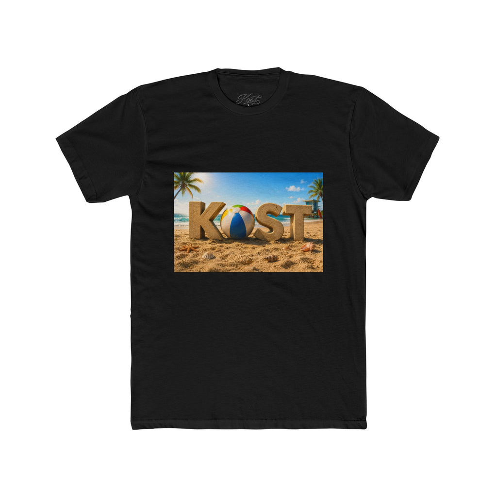 Coastal Beach Tee — 'KOST' Sand & Surf Graphic T-Shirt