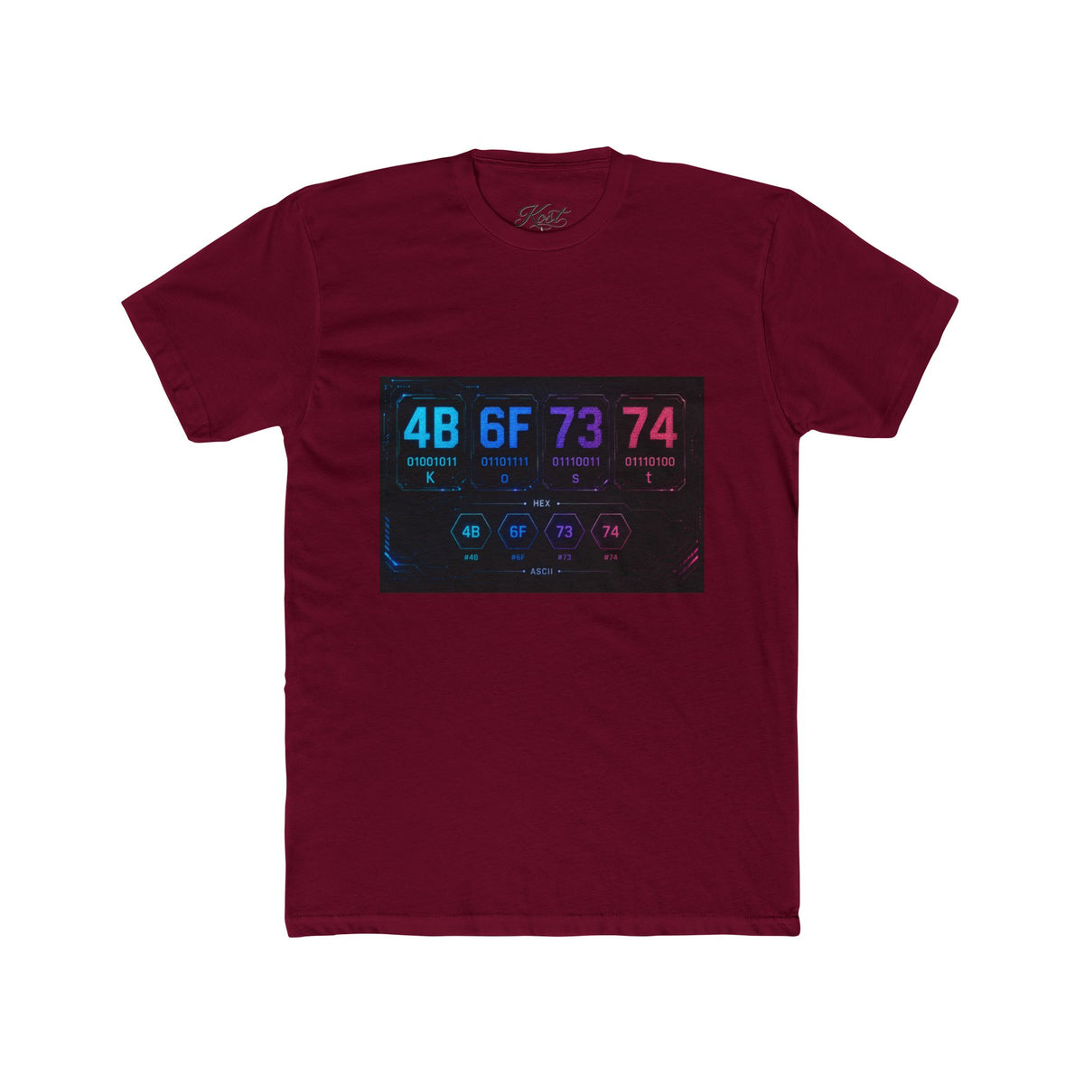 4B 6F 73 74 74 Binary Code Graphic T-Shirt