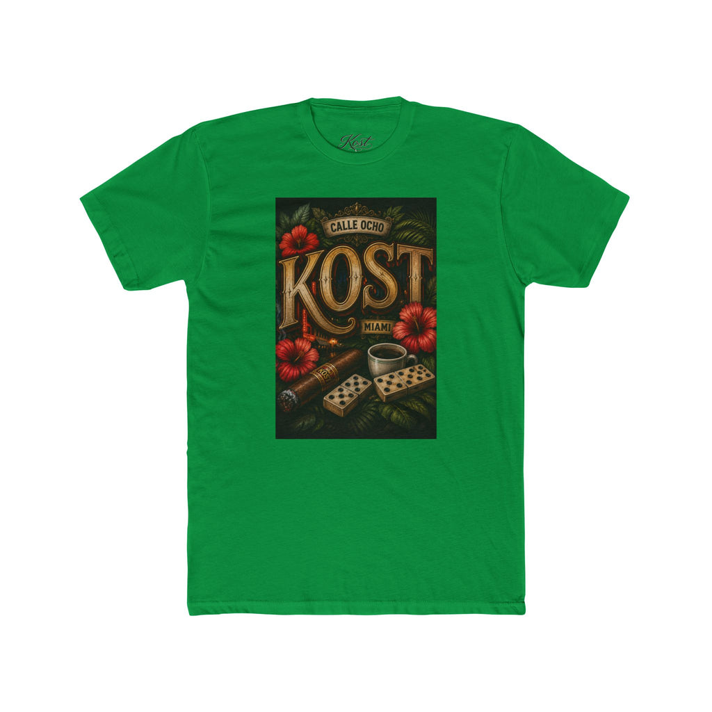 KOST Dice & Hibiscus Retro Tee — Vintage Gaming Floral Graphic T-Shirt