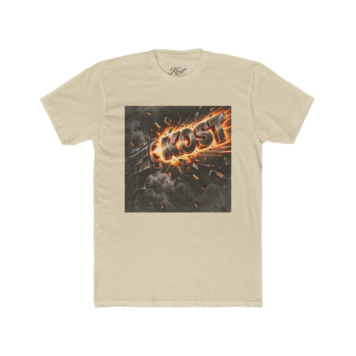 Meteor Fire Logo Tee — 'KOST' Explosive Graphic T-Shirt