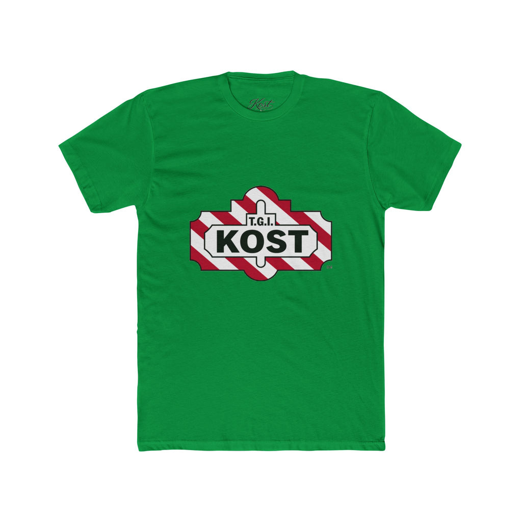 KOST Logo Tee — Retro Candy-Stripe Graphic T-Shirt